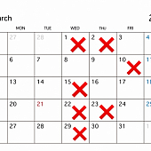 【齋藤】3月の休日のご案内