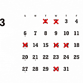 REIKA  3月のお休みのご案内