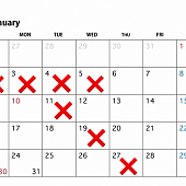 齋藤 1月の休日のお知らせ